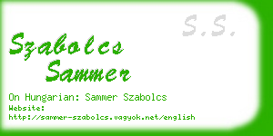 szabolcs sammer business card